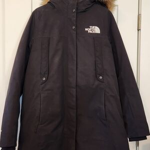 The North Face Women's Black Snow Jacket with Fur Hood